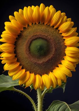 Close up sunflower beauty