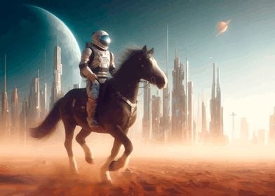 ASTRONAUT ON HORSE