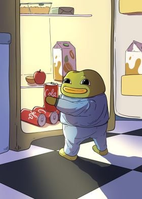 Cola fridge frog