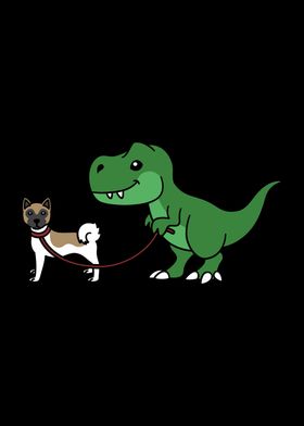 Akita T Rex Dinosaur