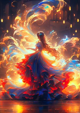 Flamenco Fire Light Dancer