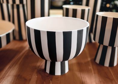 modern striped bowl