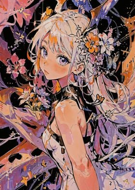 Anime Floral Bride