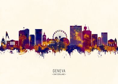 Geneva Switzerland Skyline