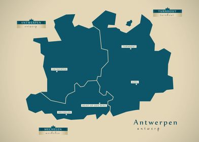 Antwerp Belgium map