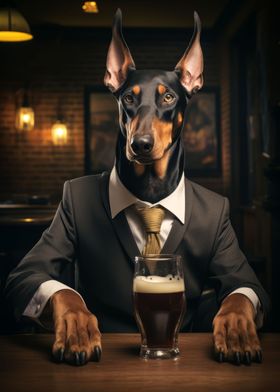 Doberman in the Pub