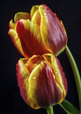 Tulips floral close up