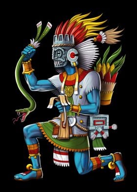 Ancient Aztec God Tlaloc