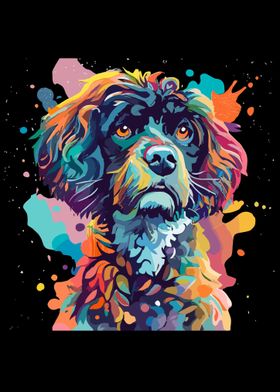 Watercolor Water Dog
