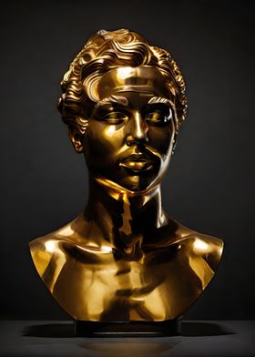 Golden Man Sculpture 