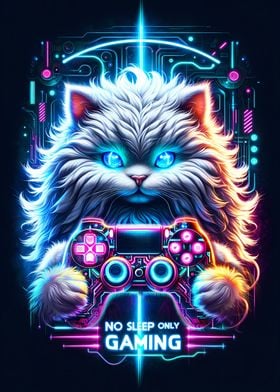 Gaming Neon Cat