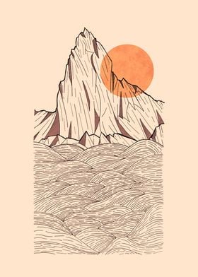 Orange sun cliffs