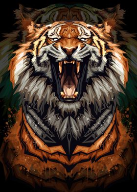 Tiger Portrait Painting