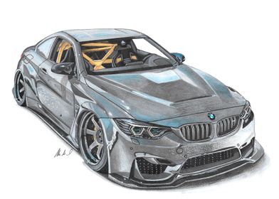 BMW M4 Drawing