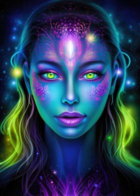Psychedelic Neon Woman 2