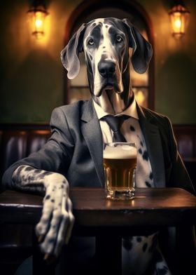 Great Dane in the Pub