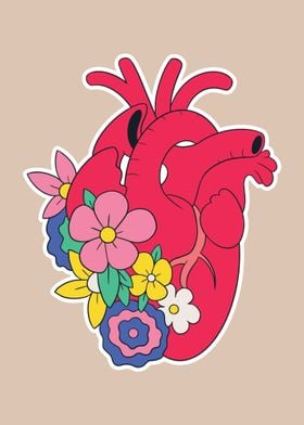 Realistic Floral Heart