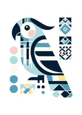 abstract parrot minimalist