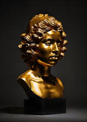 Golden Woman Sculpture