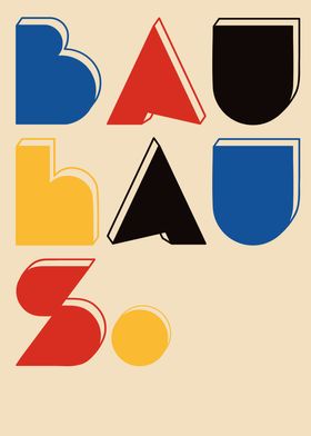 Typographic Bauhaus Poster