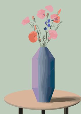 Fancy Flowers Vase