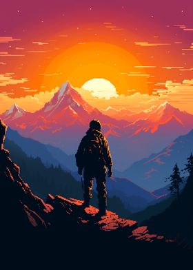 Mountain Peak Pixel Art