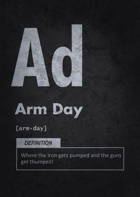 Arm Day Funny Gym Humor