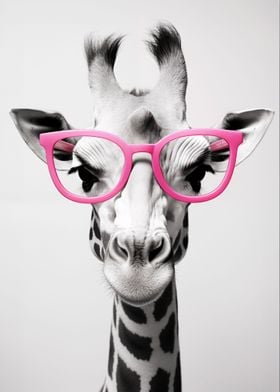 Giraffe Pink Glasses