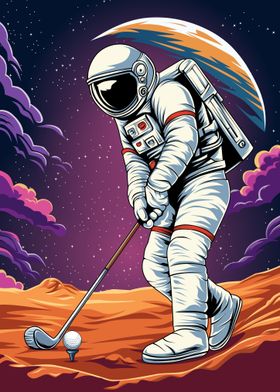 Astronaut and Golf