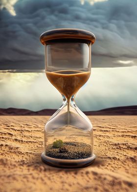 Hourglass in the sand