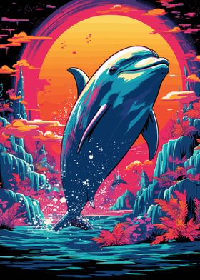 Retro Dolphin Jump