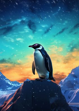 Penguin Polar Lights