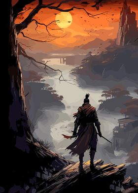 Samurai Japan Sunset
