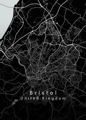 Bristol City Map black