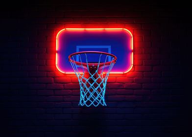 Neon Basketball Hoop