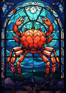 Crab Glass Art