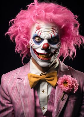 Crazy Evil Clown 01 Pink
