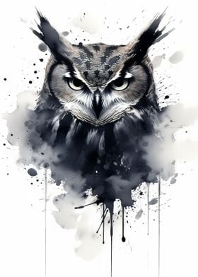 Owl Black And White