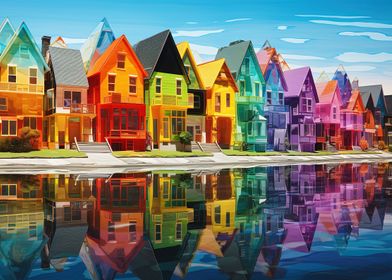 Crystal Rainbow Houses