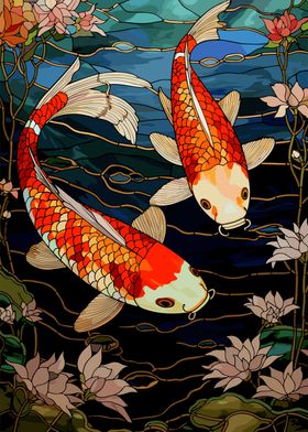 Japanese Koi Fish Art