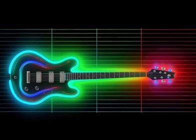 Neon Guitar Glow