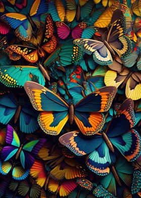 colorful butterflies