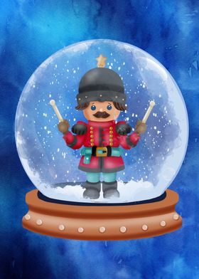 Nutcracker Snow Globe 