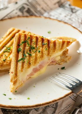 Ham and cheese toast