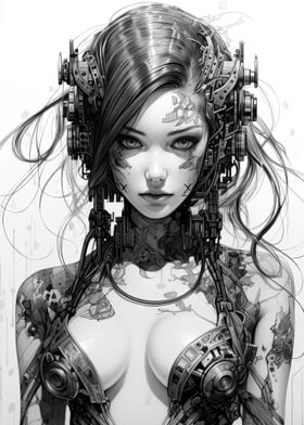 Cool Alluring Cyber Woman