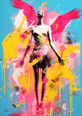 Angel Graffiti Pop Art