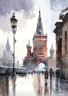 Moscow Russia Painting