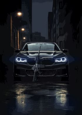 BMW 7 Car and  Weapon