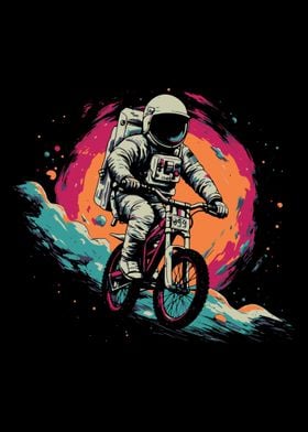 Space Bike Astronaut