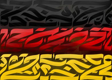 German Flag Calligraphy